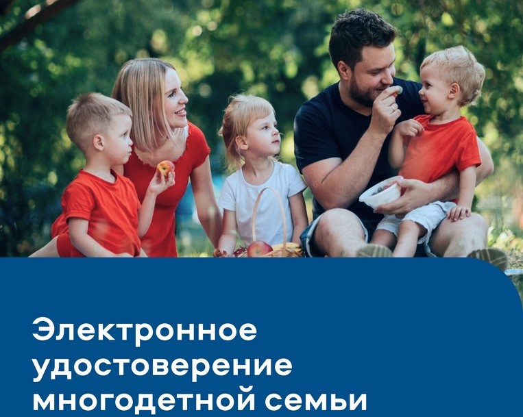 Цифровое удостоверение для многодетных семей.