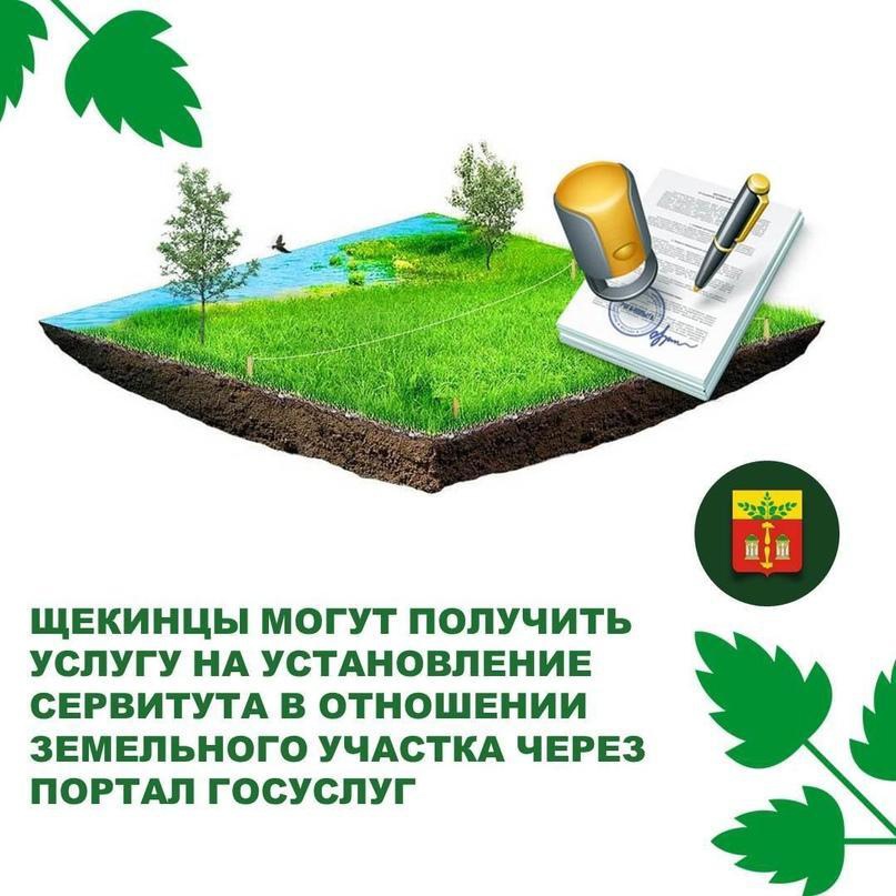 Щекинцам услуга по установлению публичного сервитута в отношении земельного участка доступна в электронном виде.