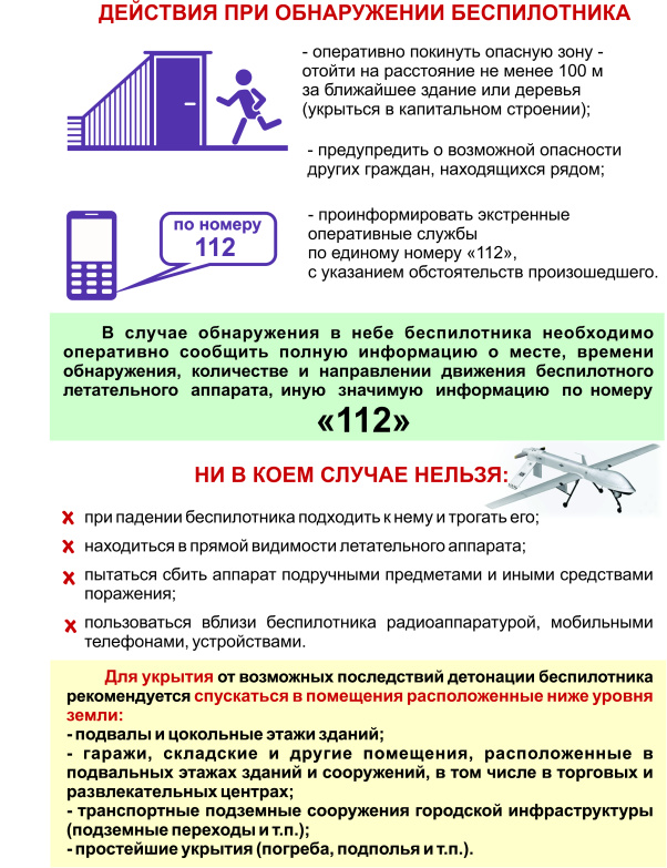 Памятка «Правила поведения при обнаружении беспилотных летательных аппаратов&quot;.